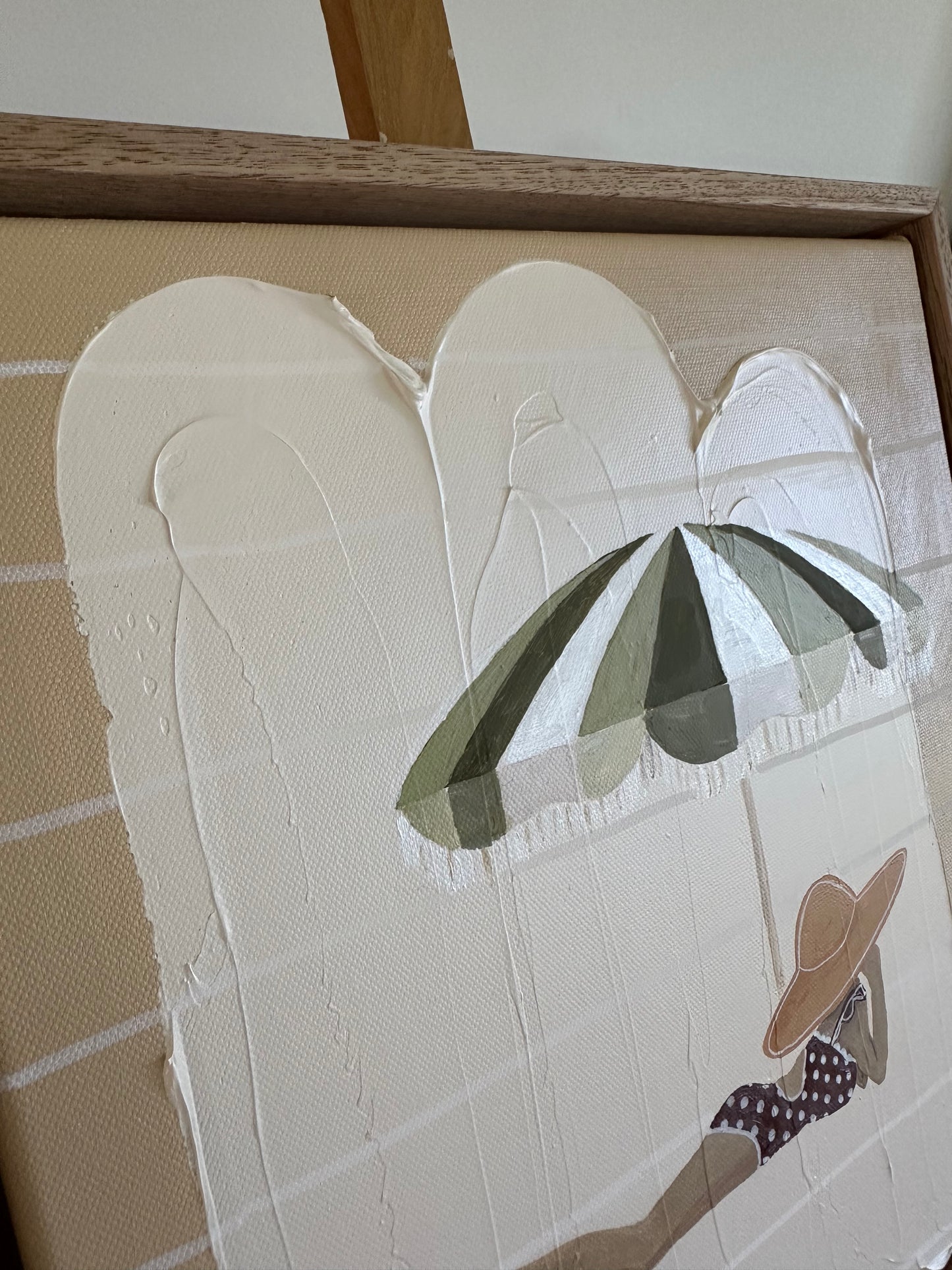 ‘In Thought - Olive’ Original Mini