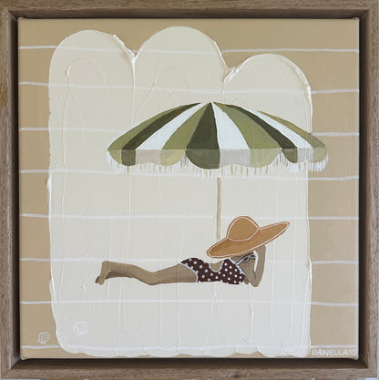 ‘In Thought - Olive’ Original Mini